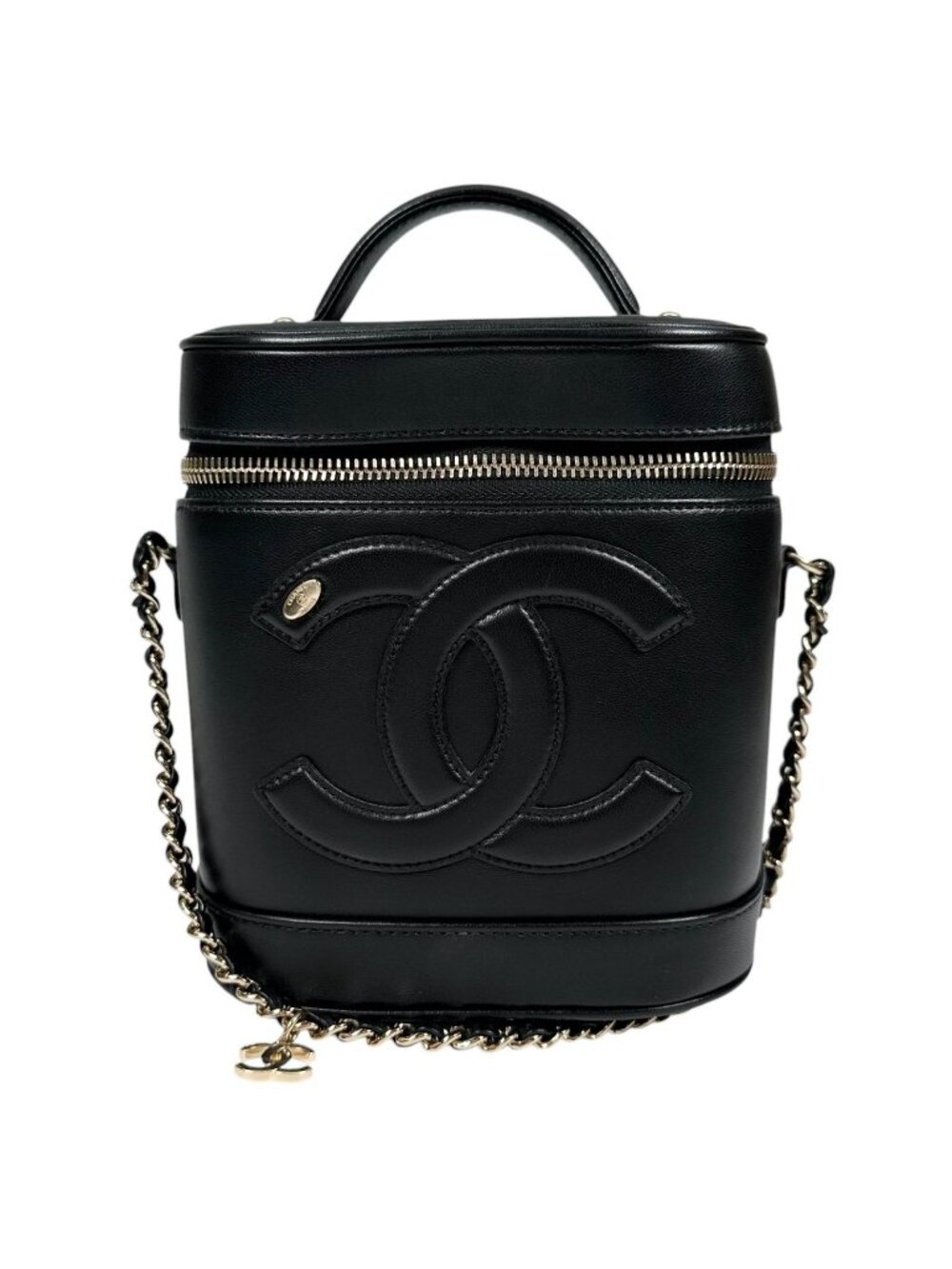 Chanel Shoulder Bag Vanity Bag Black CC Logo